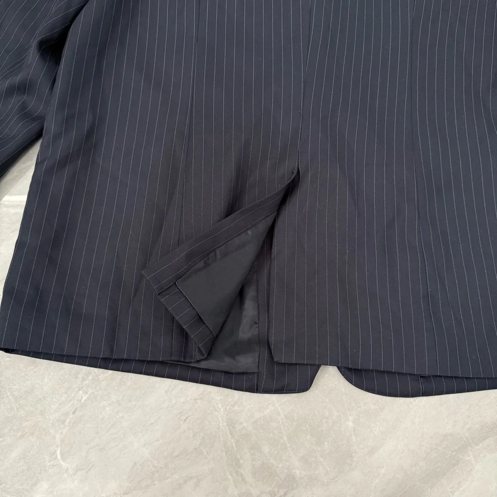 Women’s Mare Mare Anthropologie Pinstripe Oversized Blazer Button Up Size Small - Picture 12 of 16